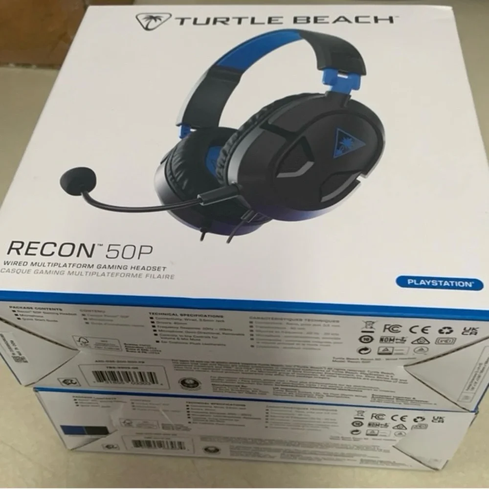 (Lot Of 2) Turtle Beach Ear Force Recon 50P Stereo Gaming headset - Black/Blue